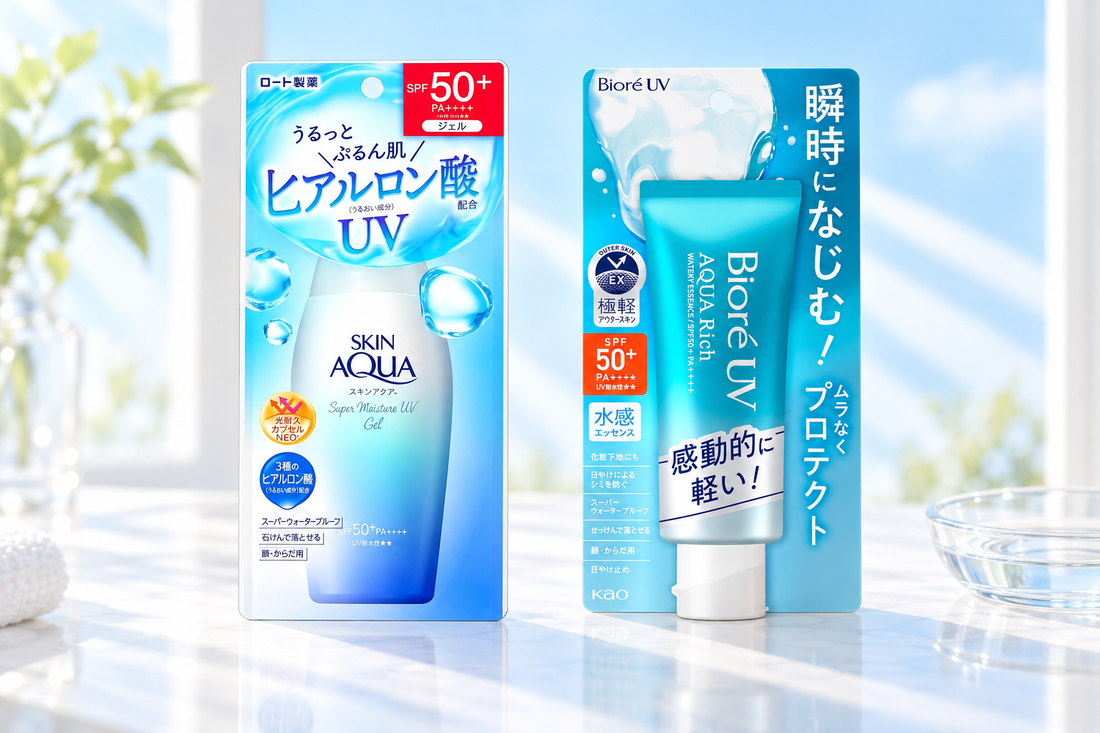 SKIN AQUA and Bioré UV products for choosing a Japanese sunscreen