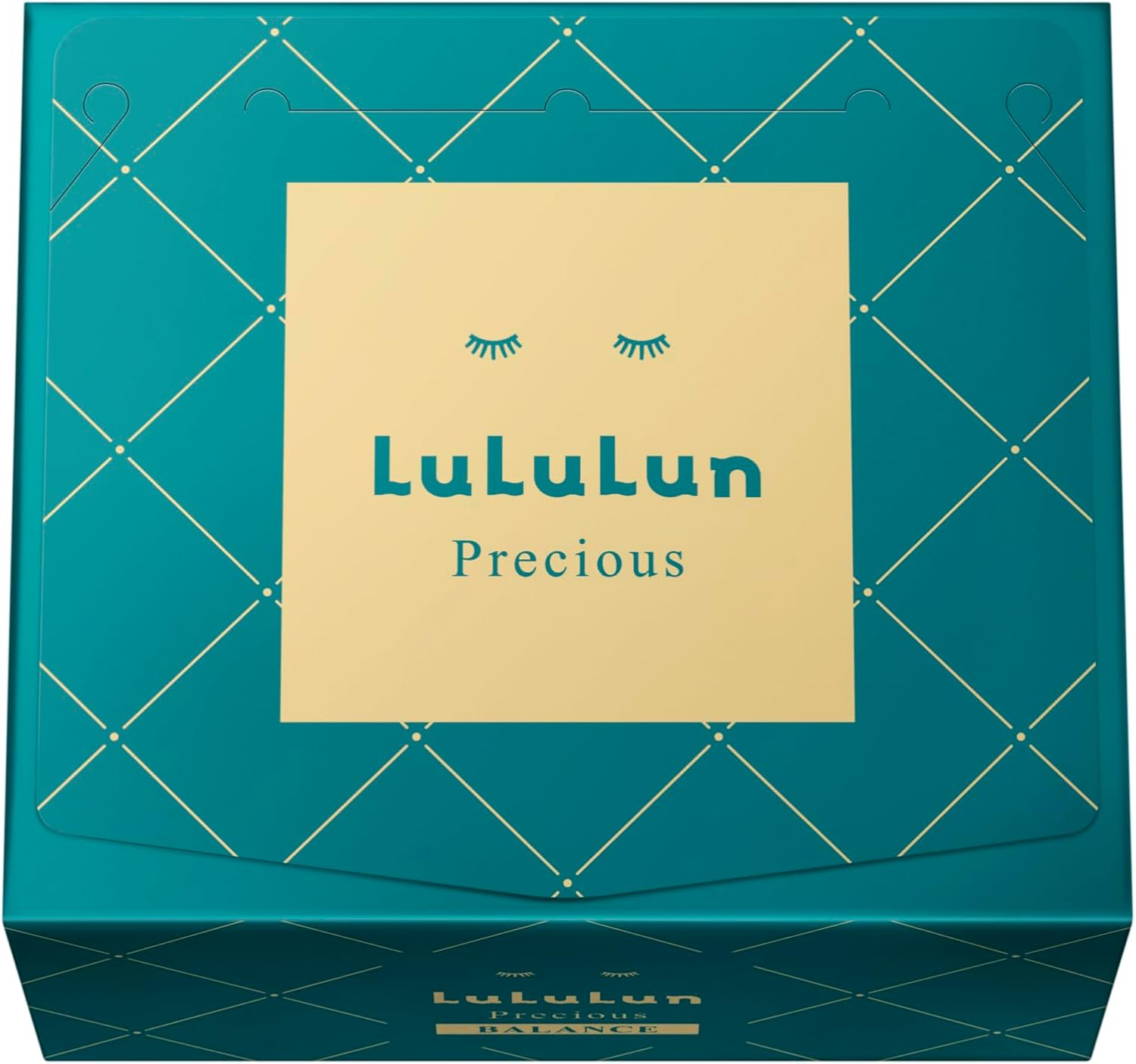 Paquete de mascarillas faciales LuLuLun Precious Pack VERDE de 32 unidades