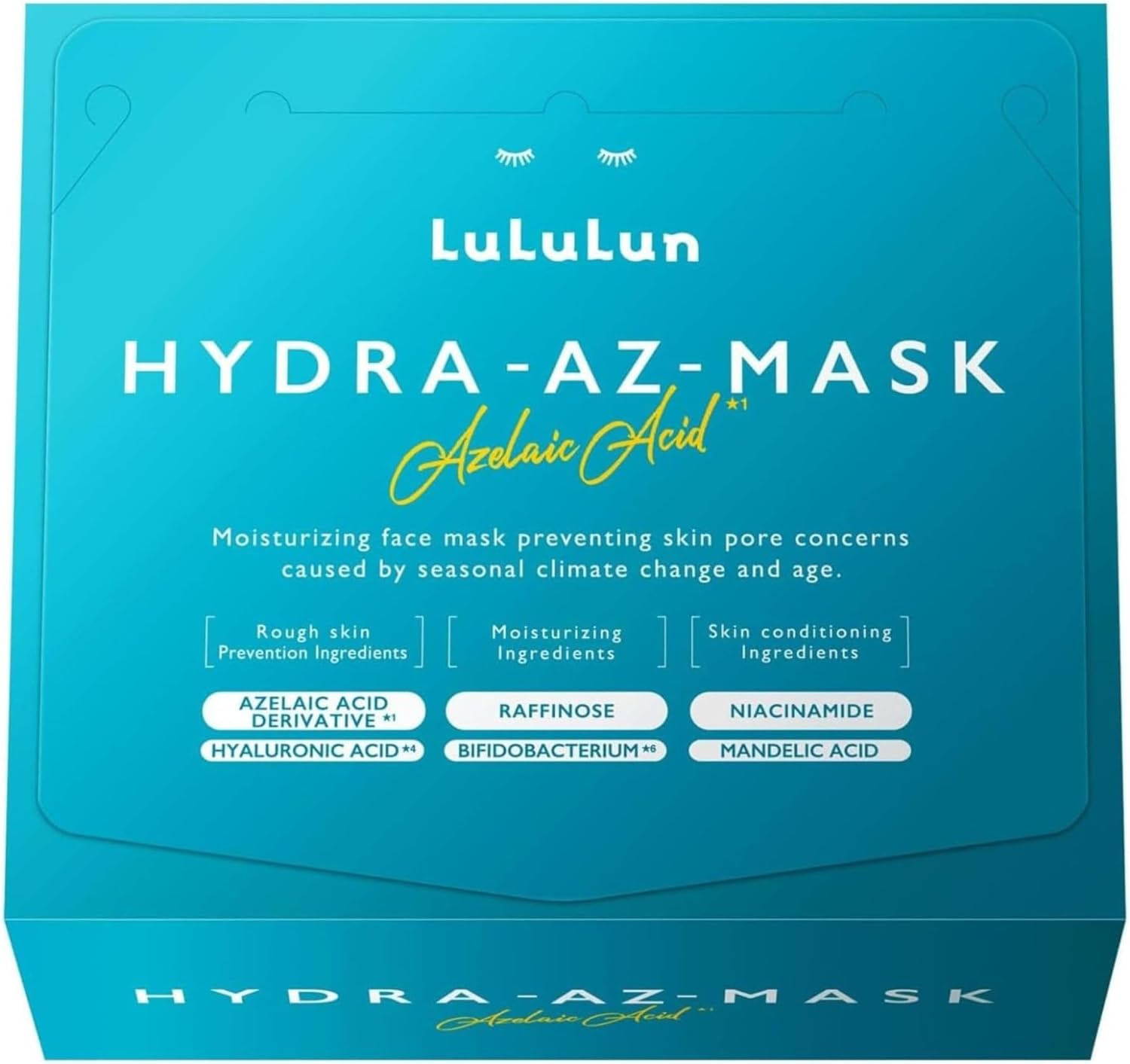 Mascarilla facial LuLuLun Hydra AZ (paquete de 28 unidades)