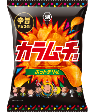 Koikeya Karamucho Chips Hot Chili — reference packaging; actual pack size to be confirmed