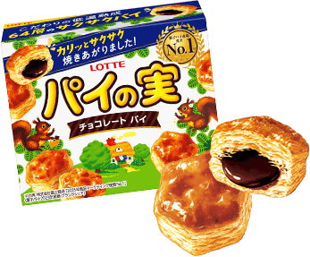 Lotte Pie no Mi — reference packaging; actual pack size to be confirmed