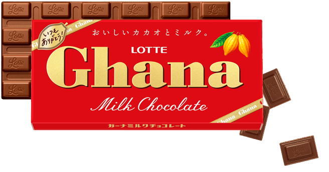 Lotte Ghana Milk Chocolate — reference packaging; actual pack size to be confirmed