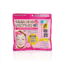 Rohto Hada Labo Gokujyun 3D Hyaluronic Acid Anti Aging Facial Sheet Mask 30 Sheets